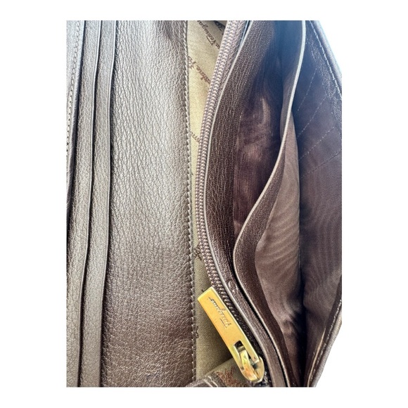 Salvatore Ferragamo Gancini Brown Leather Bifold Wallet - Picture 12 of 15